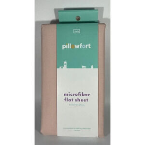 Pillowfort Just Peachy‎ Microfiber Flat Sheet Size Twin NWT 66” X 96”